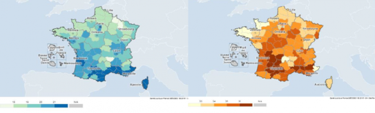 Seuils appliqués aux températures pour le calcul de l'indicateur