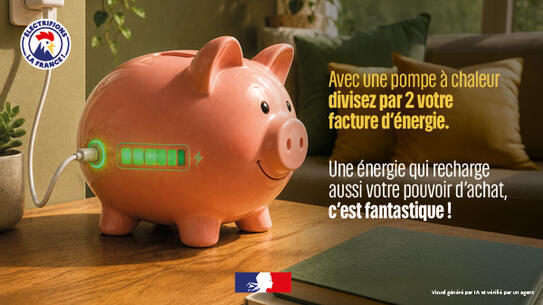 Avec une pompe à chaleur divisez par 2 votre facture d'énergie.