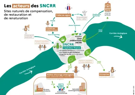 Les acteurs des SNCRR (Sites naturels de compensation, de restauration et de renaturation) 
